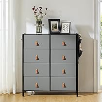 REA タンス 収納チェスト大容量 3段8杯布製 【色:ダークグレー】 REA タンス 収納チェスト大容量 3段8杯布製 【色:ダークグレー